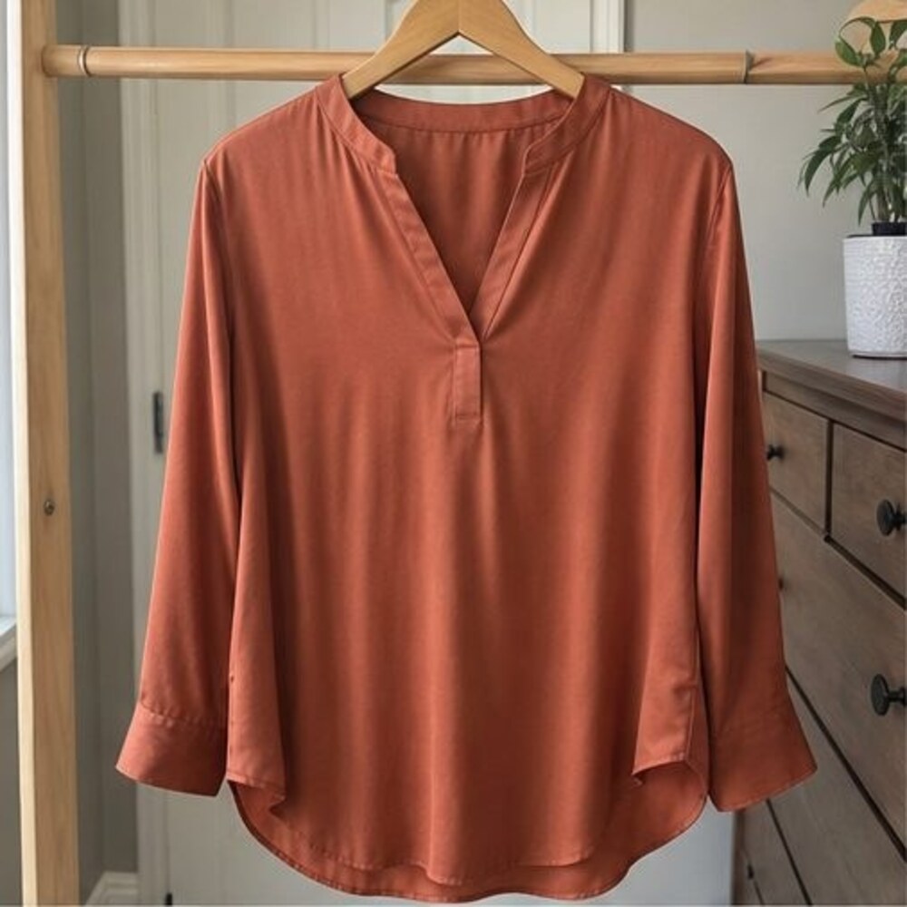 Rust Tunic Blouse